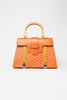Saigon MM Structured Top Handle Orange Bag - #1