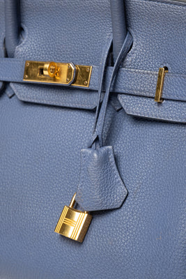 Dark Blue Togo Birkin Bag - #35