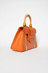 secondary Saigon PM Structured Top Handle Orange Bag