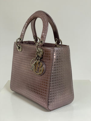 Lady Dior Micro Metallic Cannage Handbag - #3