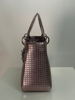 Lady Dior Micro Metallic Cannage Handbag - #6