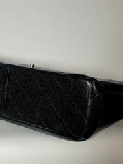 Jumbo Classic Flap Caviar Shoulder Bag