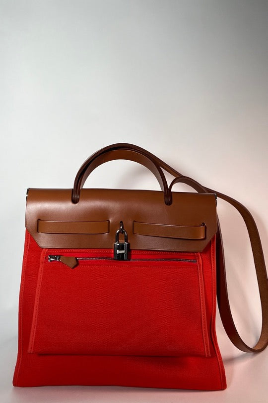 Herbag Swift and Canvas Leather Handbag