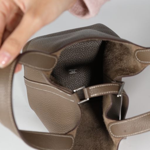 Hermes Picotin Etoupe Leather Hand