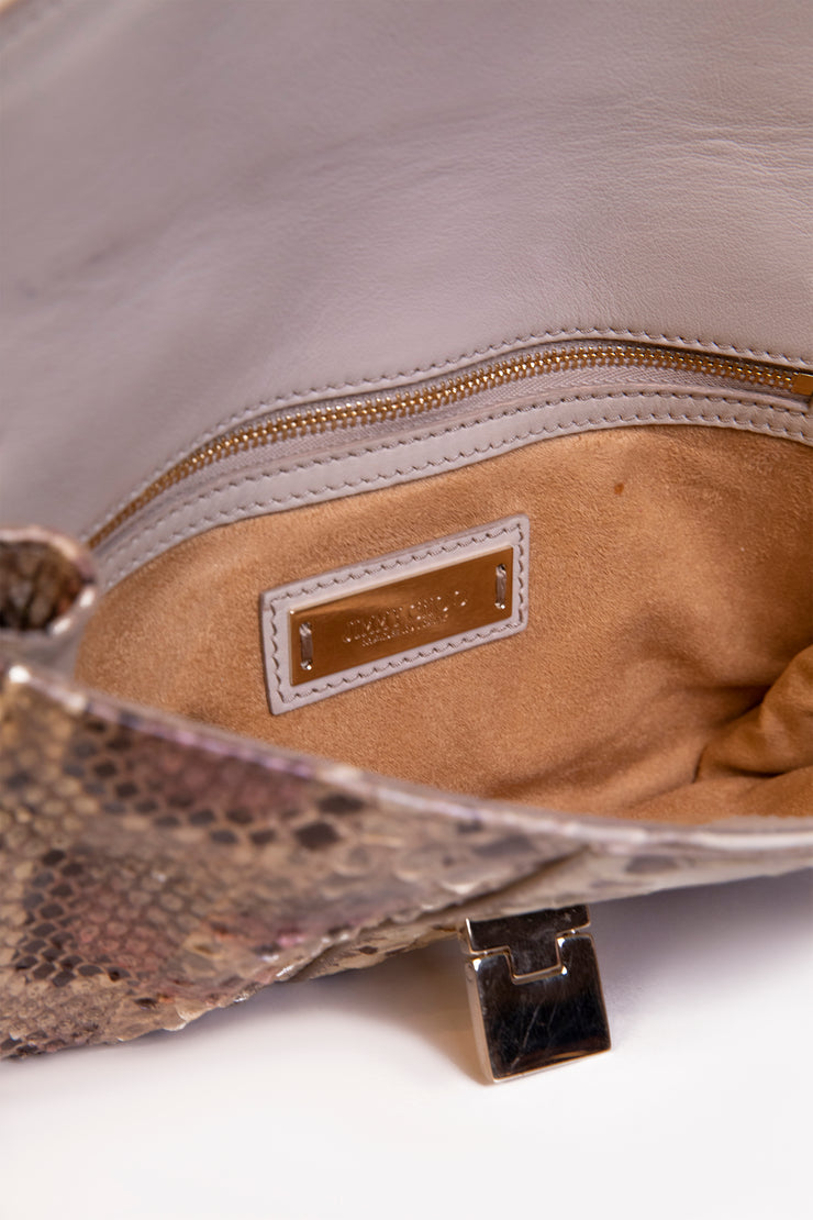 Marianne Python Leather Shoulder Bag