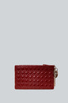 Dior quilted leather maroon red clutch vintage online