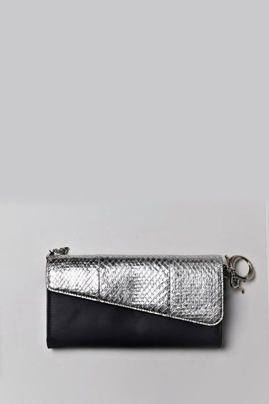 Dior python and satin wallet 