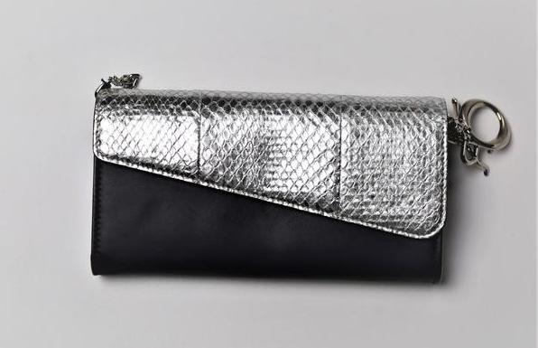 Snake leather wallet on chain