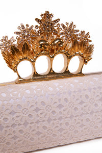 Knuckle Crown Ring Lace Clutch - #3
