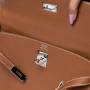 Retourne Kelly Clemence Leather Handbag