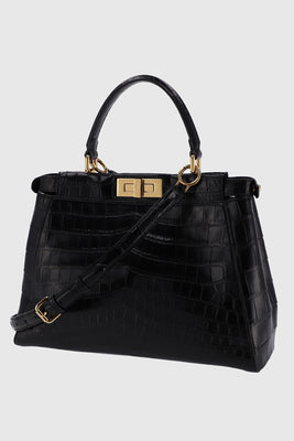 Fendi Peek-a-Boo Crocodile Leather Hand bag - #15