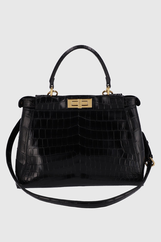 Fendi peekaboo crocodile price sale
