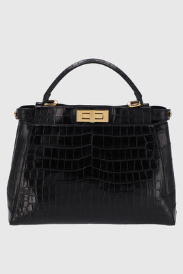 Fendi Peek-a-Boo Crocodile Leather Hand bag - #1
