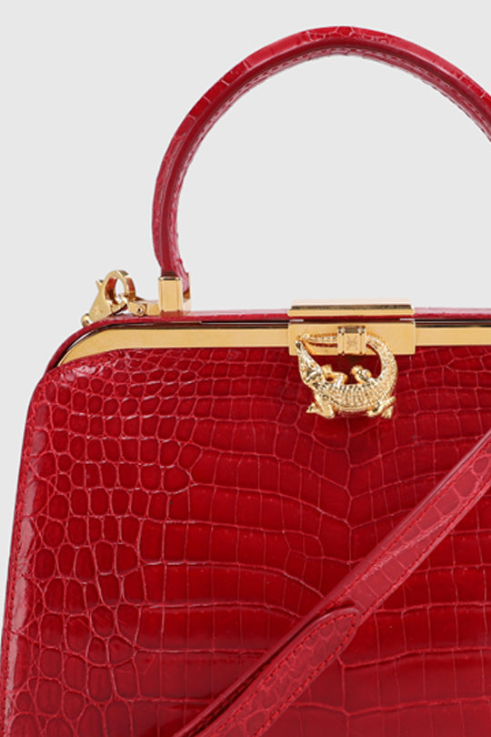 Kwanpen Crocodile Leather Handbag  Match and Style – Match & Style