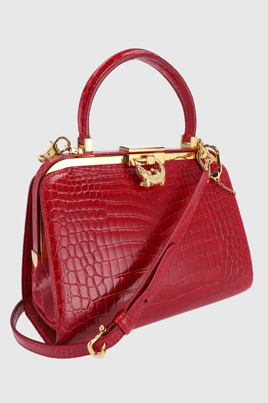 Kwanpen Crocodile Leather Handbag