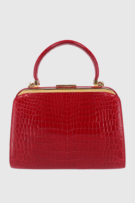 Kwanpen Crocodile Leather Handbag  Match and Style – Match & Style