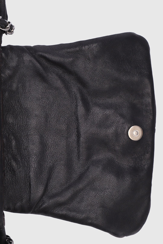 Bubble Accordion Quilted Skin  Flap Bag