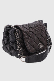 Bubble Accordion Quilted Skin  Flap Bag