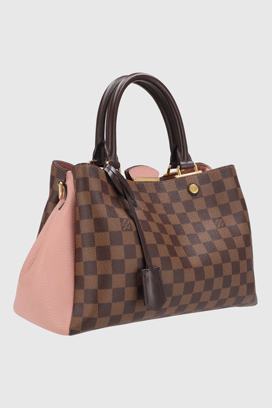 Monogram Canvas Leather Tote Bag