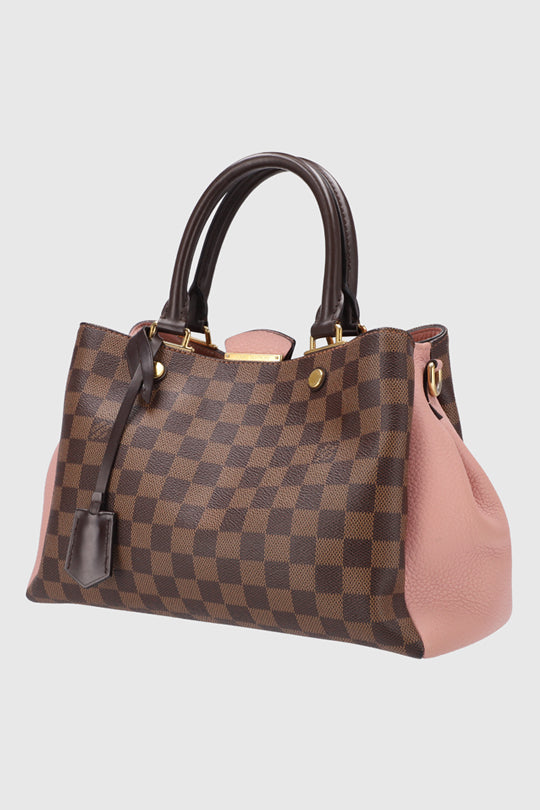 Monogram Canvas Leather Tote Bag