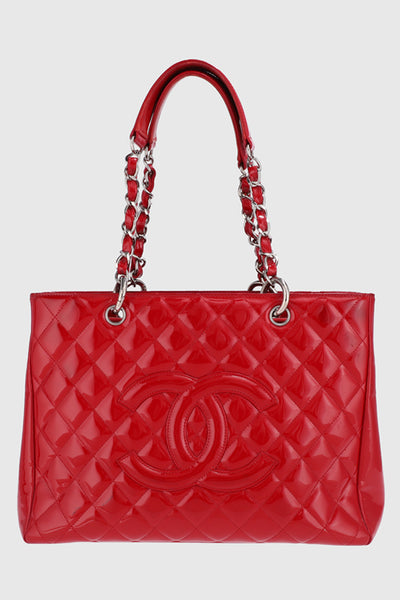 Chanel Vernix Leather Shopping Bag