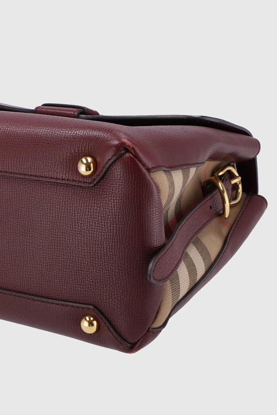 Banner House Leather Check Tote Bag