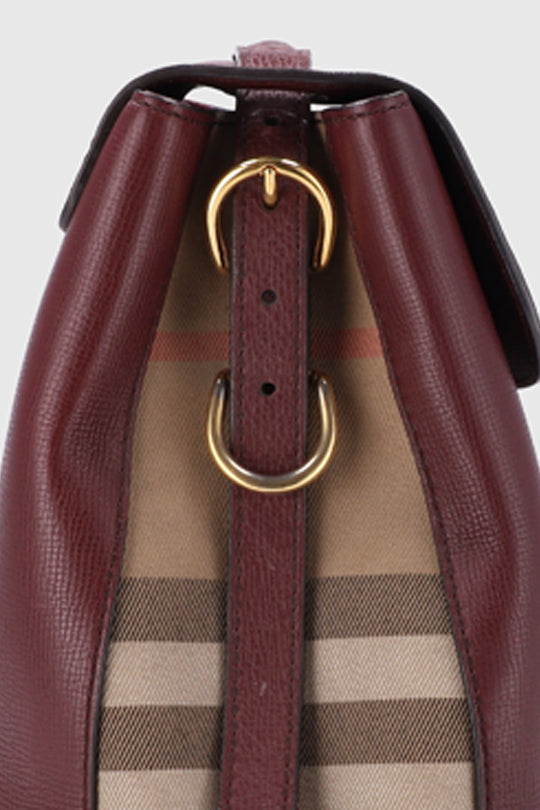 Banner House Leather Check Tote Bag