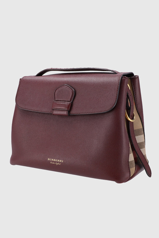 Banner House Leather Check Tote Bag