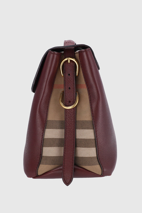 Banner House Leather Check Tote Bag