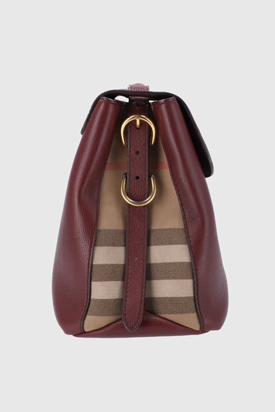 Banner House Leather Check Tote Bag