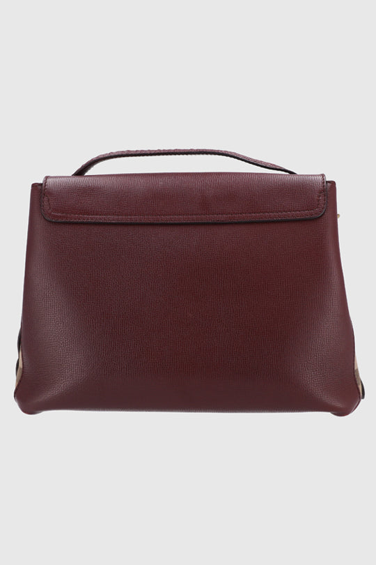 Banner House Leather Check Tote Bag