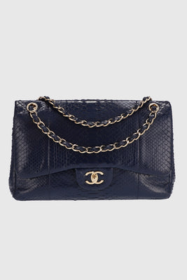 Classic Flap Python Leather Handbag - #1