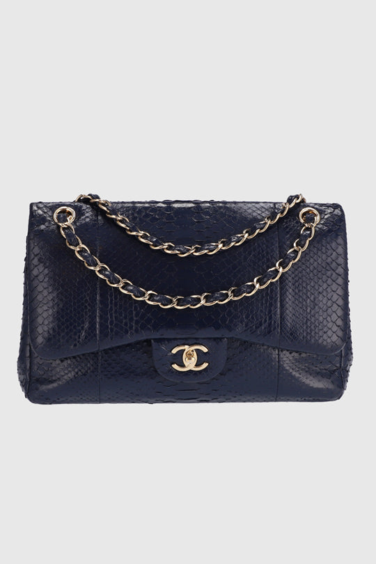 Chanel Black/Gold Python Reissue 2.55 Classic 226 Flap Bag Chanel