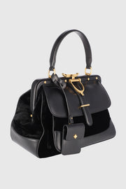 Black Frame Leather Bag