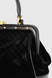 Black Frame Leather Bag