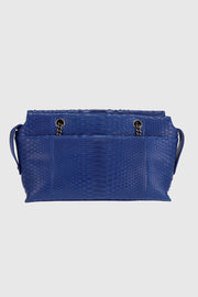 Chanel Blue Python Leather Shoulder Bag