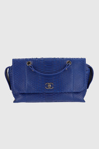 Chanel Blue Python Leather Shoulder Bag - #7