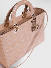 Patent leather handbag