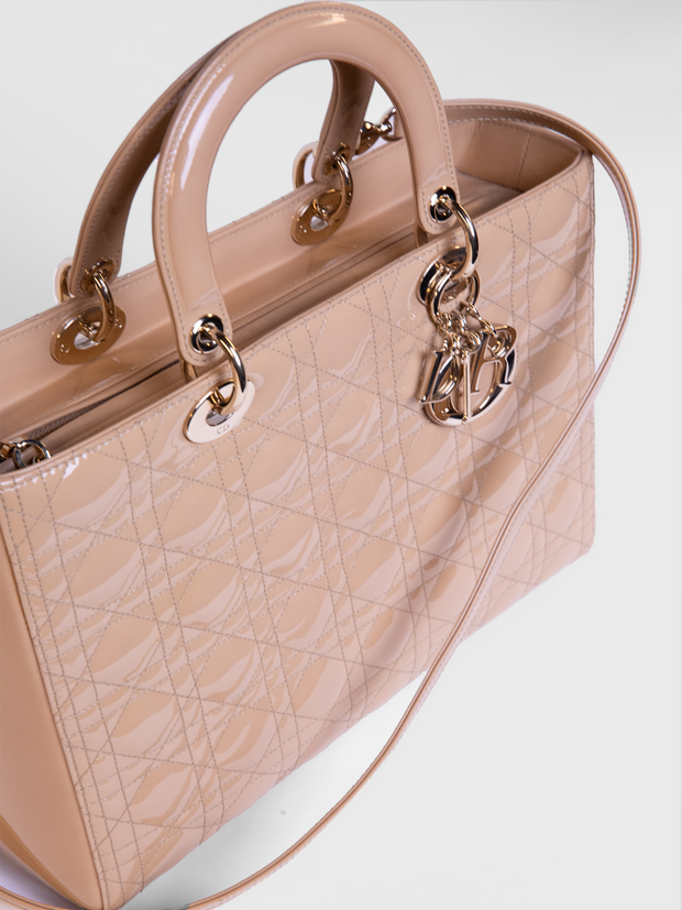 Patent leather handbag