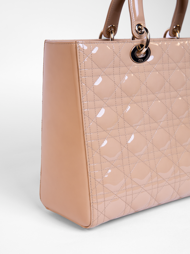 Patent leather handbag