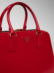 Frame Pyramid Leather Handbag