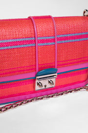 Woven Raffia Flap Bag