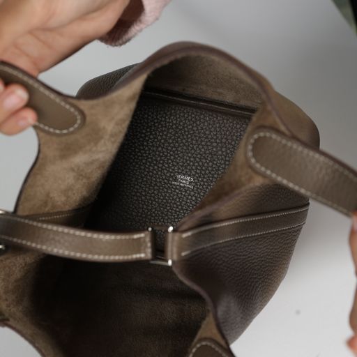 Hermes Picotin Etoupe Leather Hand