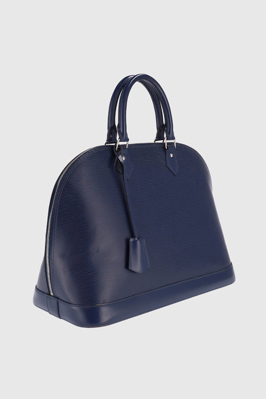 Louis Vuitton - Authenticated Alma Handbag - Silk Grey for Women, Very Good Condition