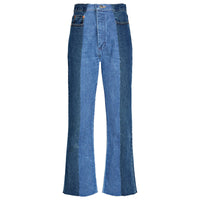 ELV denim Dark / Mid Blue Flare Jeans - #3
