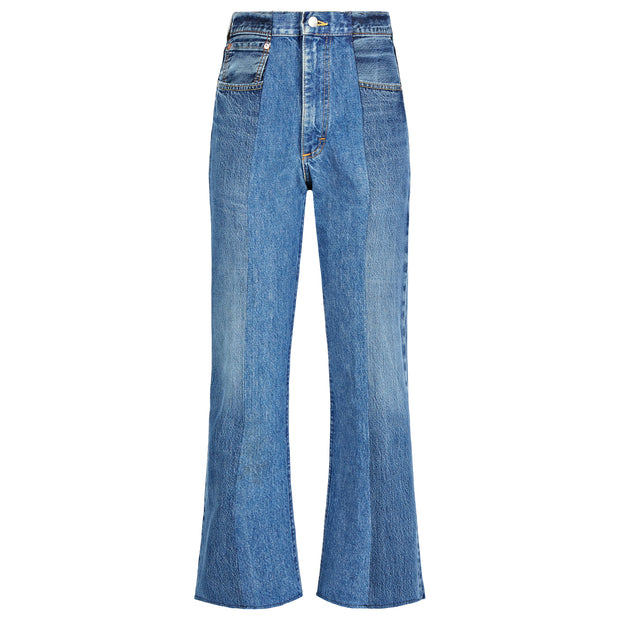 ELV Denim Mid Blue Match Flare Jeans