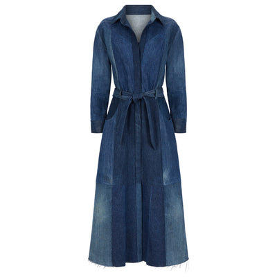 ELV Denim Dark Blue Match Denim Dress - #1