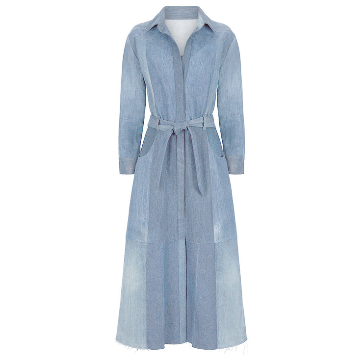 ELV Denim Light Blue Match Denim Dress