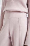 secondary Knitted Wide Leg Trousers In Powder Pink