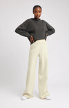 secondary Knitted Wide Leg Trousers In Cream